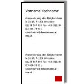 Visitenkarten mit Motiven /  Hochformat -  schwarzer  Text