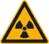 Warnung vor radioaktiven Stoffen oder ionisierenden Strahlen