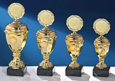 POKAL Serie &quot;Maybe&quot; (gold), &quot;Nele&quot; (silber), 30 cm