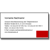 Firmenvisitenkarten mit fixiertem Layout /  Querformat  -  schwarzer  Text