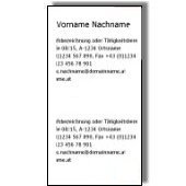 Einfache Visitenkarten /  Hochformat - verschiedenfarbiger  Hintergrund - schwarzer  Text