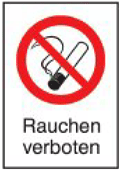 Rauchen verboten, eckig