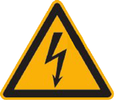 Warnung vor gef&#228;hrlicher elektrischer Spannung