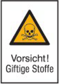 Vorsicht! Giftige Stoffe, eckig