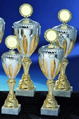POKAL Serie &quot;Paula&quot;,silber-gold, 31 cm